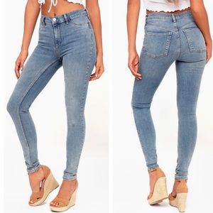 Free People High Waist Long & Lean Skinny Jeans